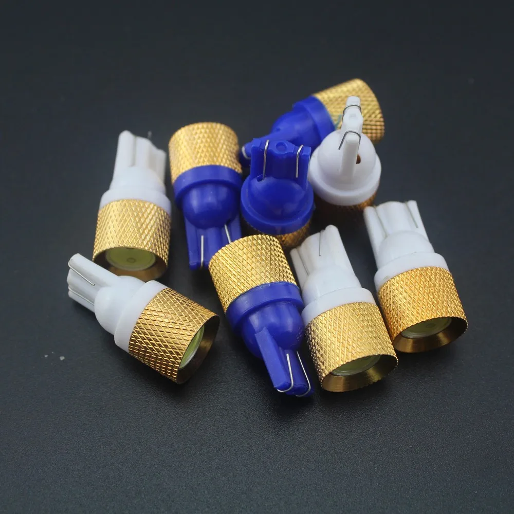 2PCS T10 1.5W 1Chip Gold Instrument Lights Auto Indicator Lamps Car Wedge 194 259 280 Side Reading Light Free shipping | Автомобили и