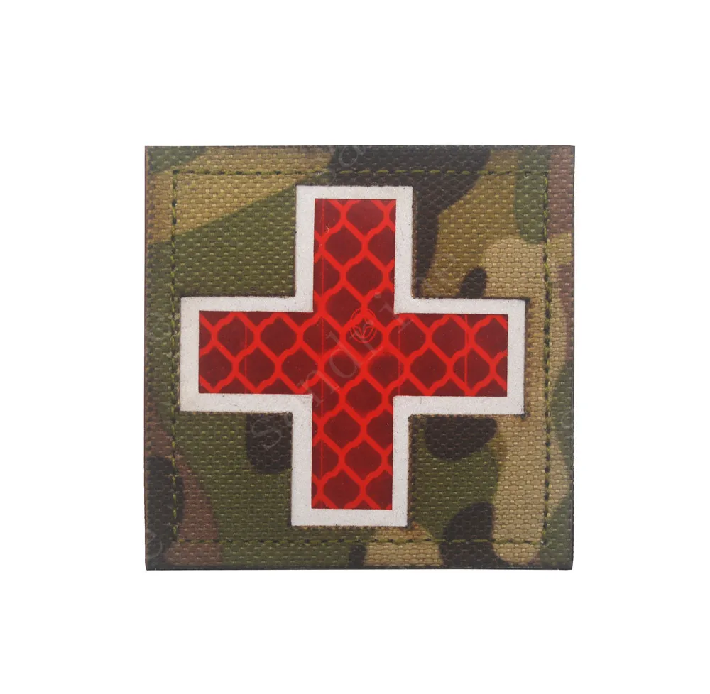 3D meic Красный Крест Накладка Светоотражающие EMT IR патчи Военная Боевая нашивка