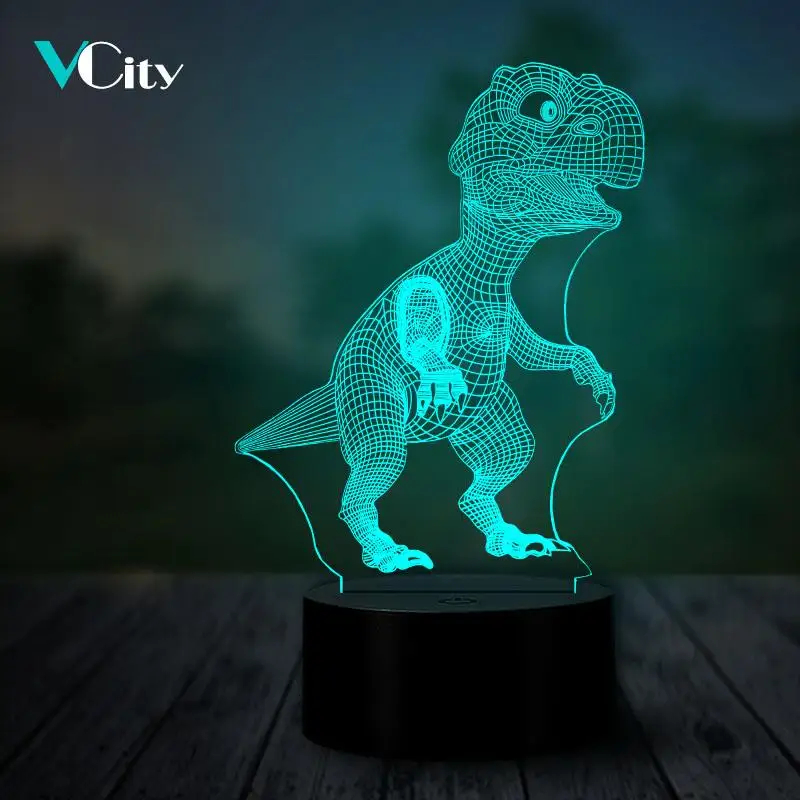 3D ночсветильник VCity настольная лампа светодиодный динозавр игрушка подарок для