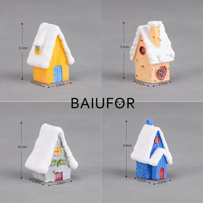BAIUFOR Рождественская миниатюрная мини-вилла в виде Санты садовая Миниатюрная