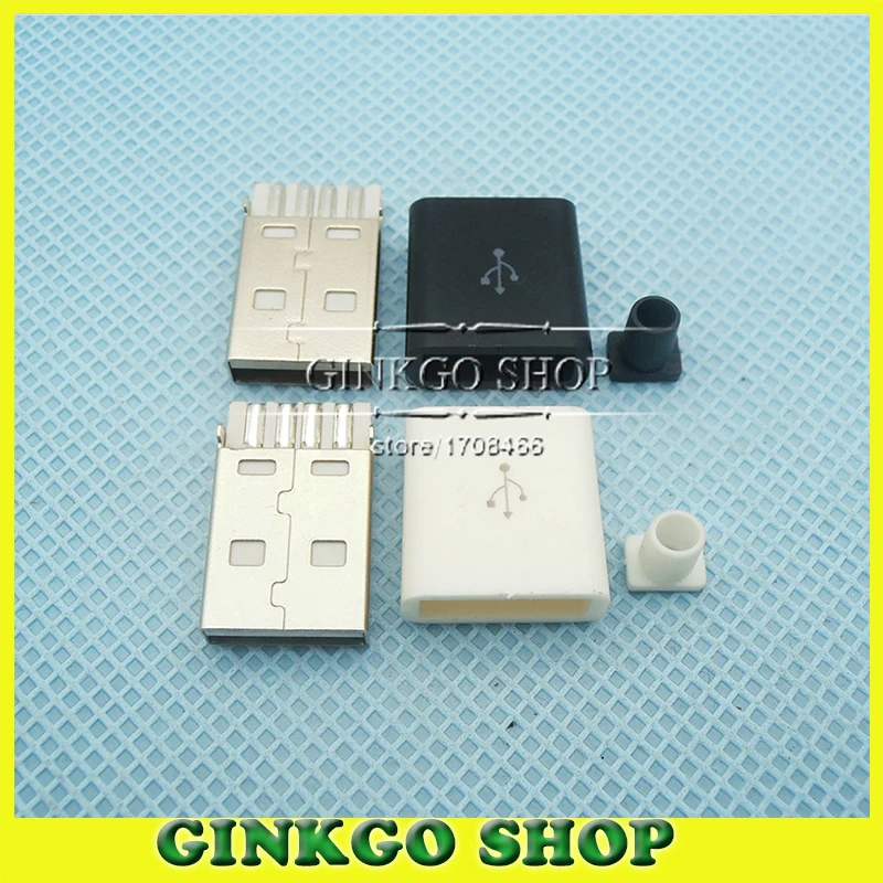 50 компл./лот 3 в 1 2 0 USB Штекерный Набор DIY коннектор Тип припоя|lot lot|lot diylot usb |