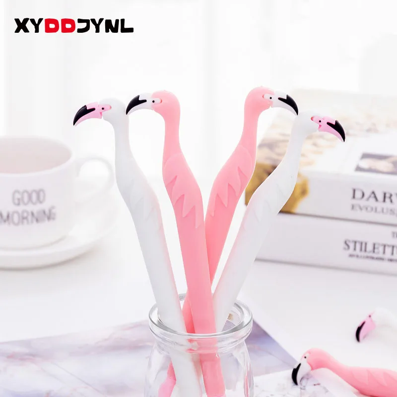 

1 Pcs Creative Flamingo Gel Pen Signature Pen Escolar Papelaria School Office Supply Promotional Gift