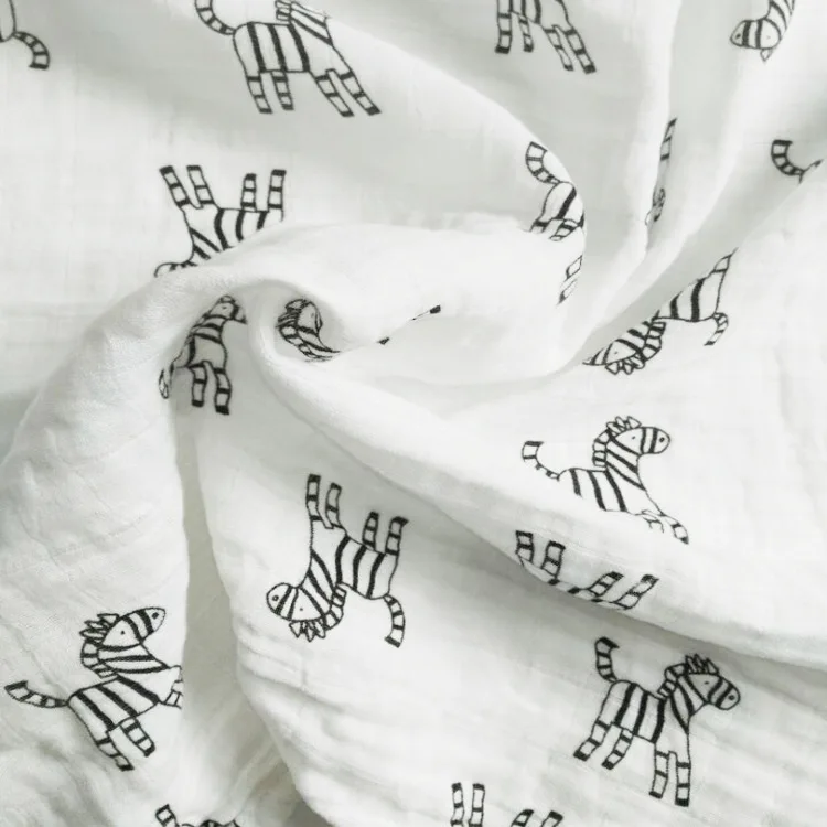 Детское одеяло из 100% хлопка мусульманское двойное Марлевое детские пеленки с