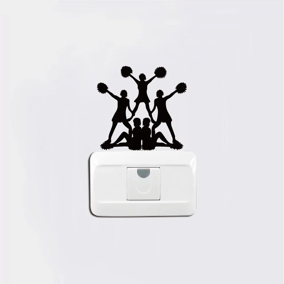 Черлидинг горячие сексуальные девушки спорт виниловый стикер для переключателя