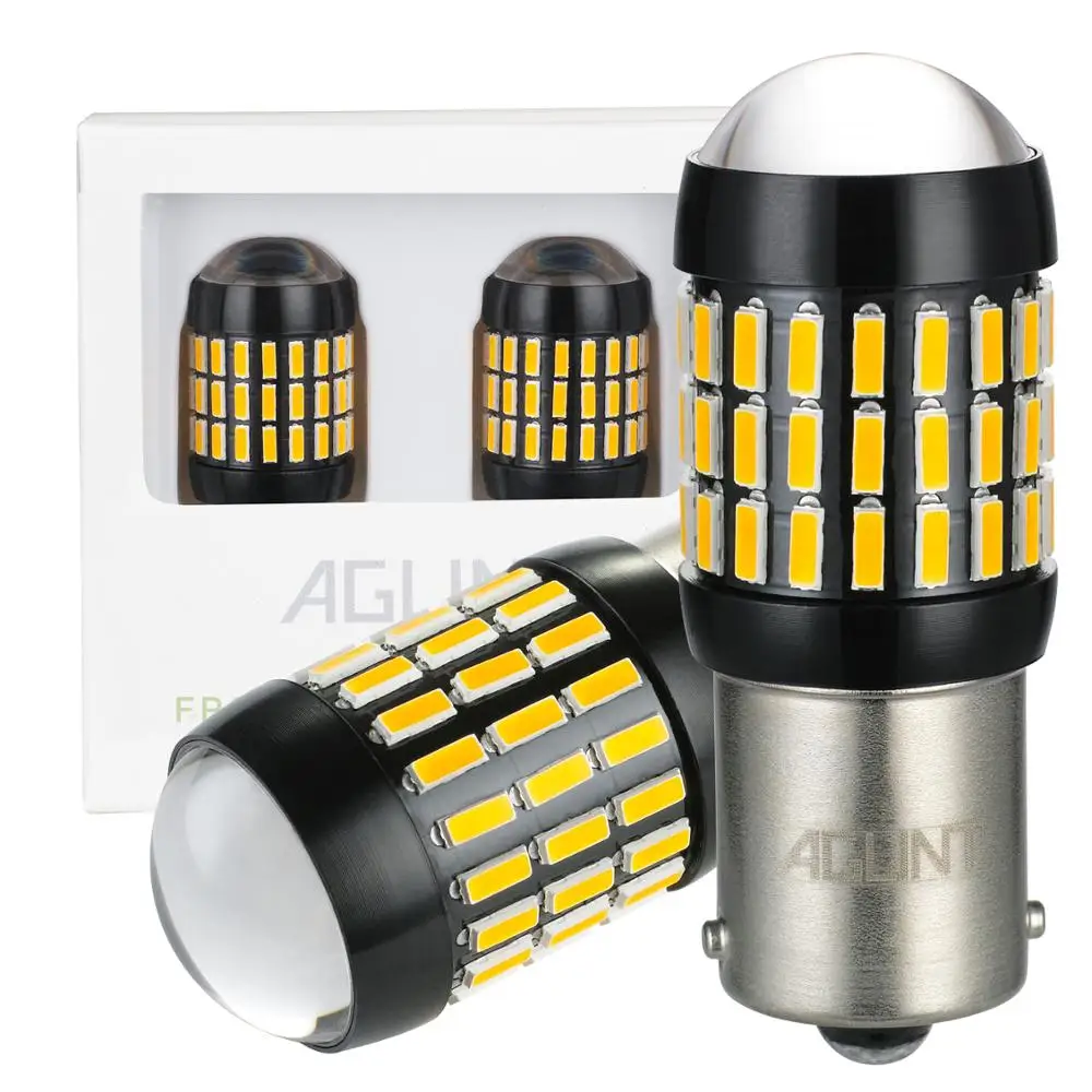 AGLINT 2 шт. P21W светодиодный желтый автомобиль Поворотная сигнальная лампа 1003 1141 1156