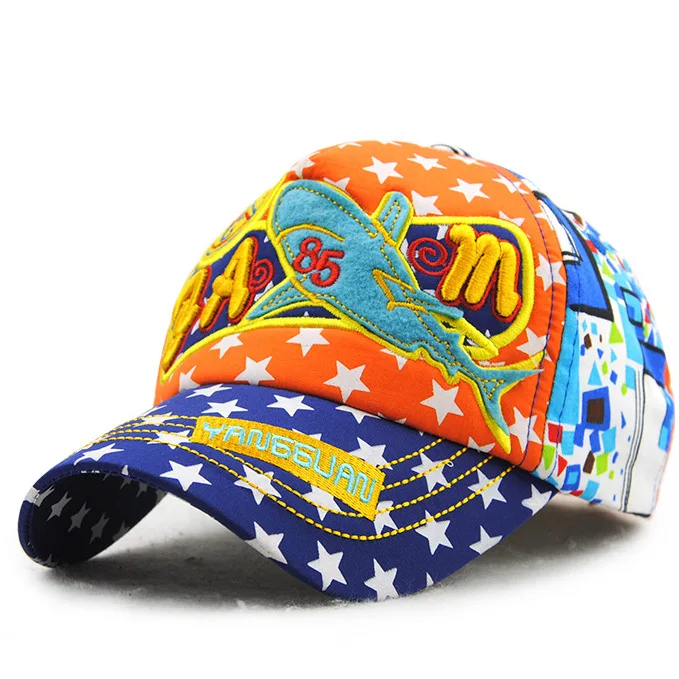 [JAMONT] хлопковая бейсболка Детские брендовые шапки с мультяшными рыбками милые