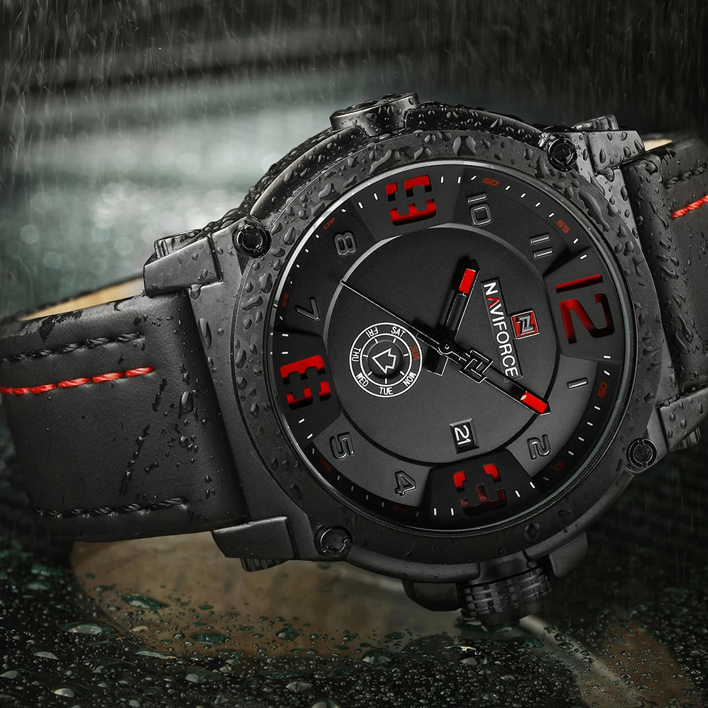 2017 NAVIFORCE Лидирующий бренд мужские модные спортивные часы водонепроницаемые