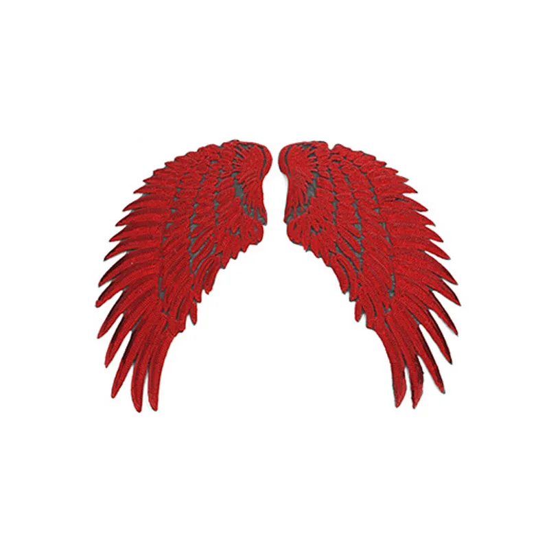 Clothes Patch Iron On DIY Popular Slivery 3 Sizes Wings Patches 3D Feather Golden Sequined Patch Sew On Applique 1Pair