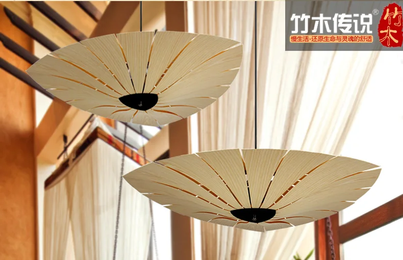 Бамбуковые светильники для гостиной лампа ресторана деревянные лампы в