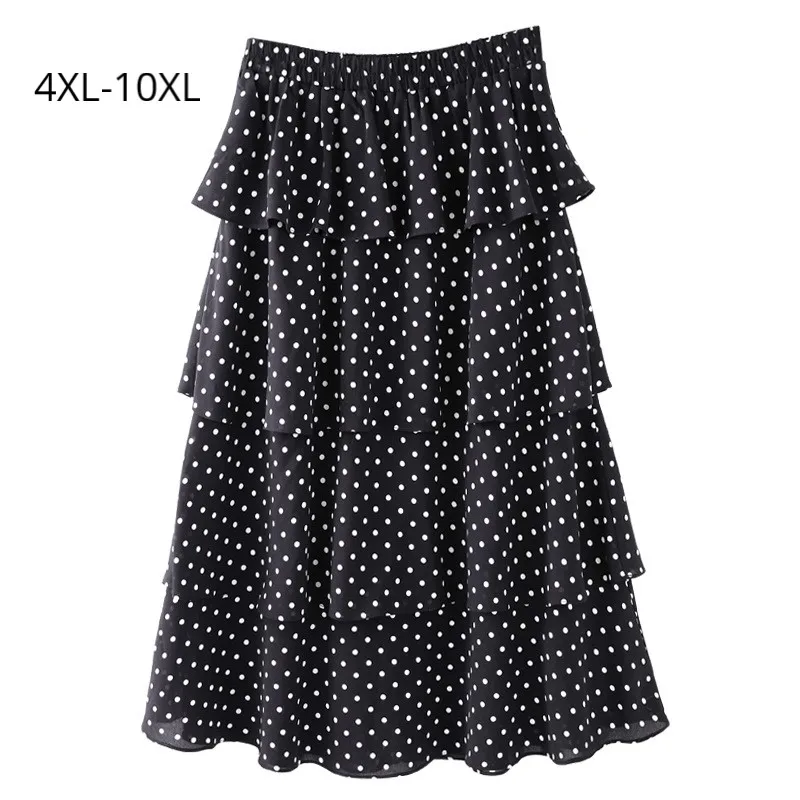 Модные женские многоярусные юбки больших размеров 10XL 8XL 6XL 4XL Российские размеры 66