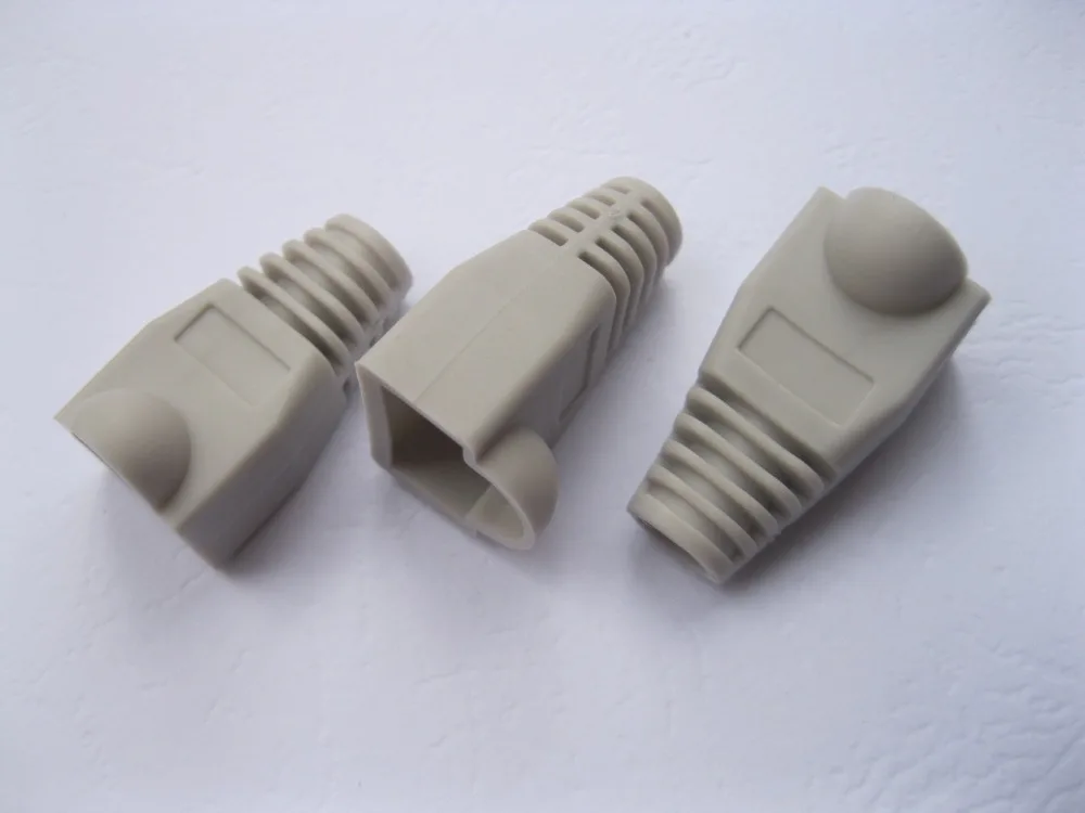 100 шт. RJ45 CAT5 8P8C модульный разъем сетевой конец серый цвет крышка загрузки |
