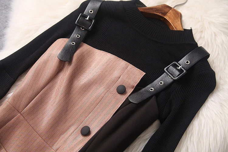 2018 Новое Осеннее женское платье костюм повседневная женская обувь с длинным