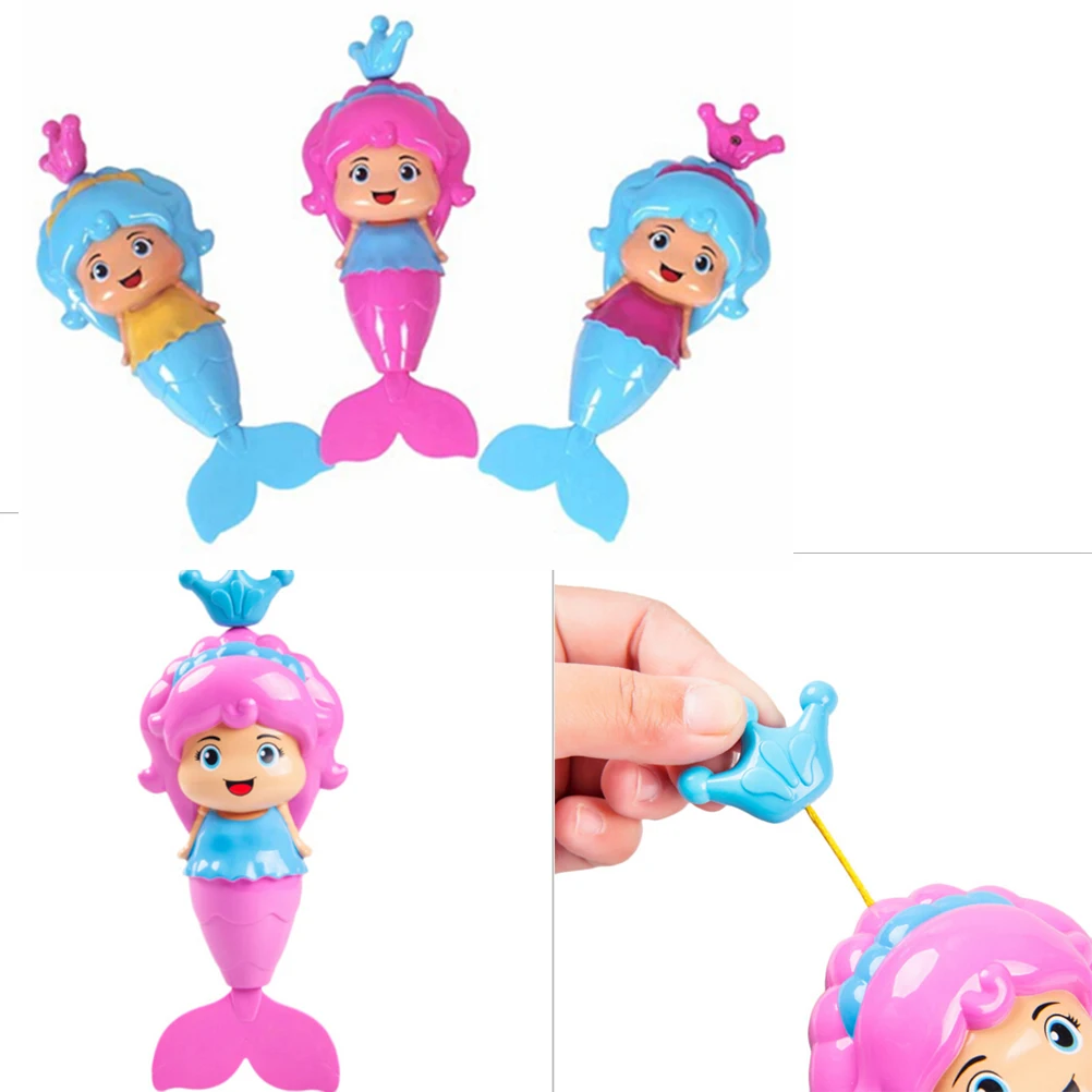 

Cartoon Baby Mermaid Clockwork Dabbling Bath Toy Classic Swimming Wound Up Toy Water Wind Up Educational Learning Toy