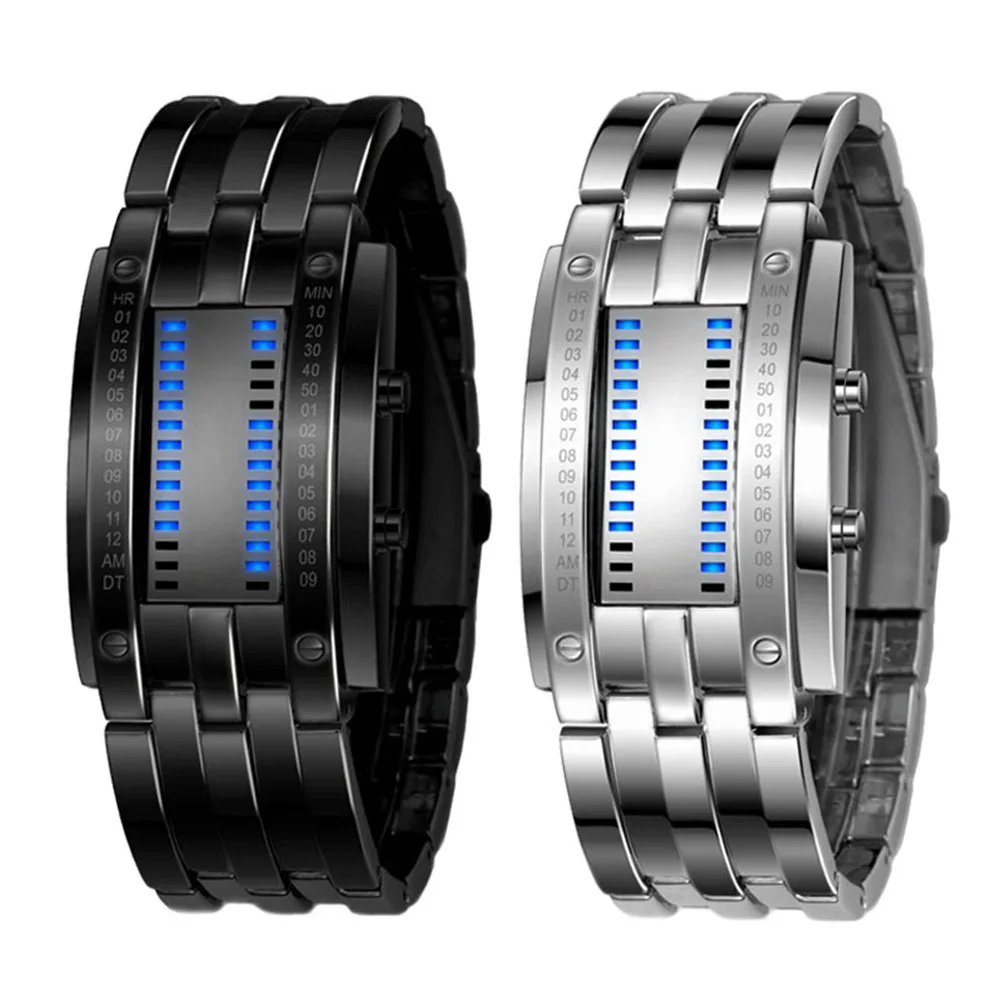 

Men's Wrist LED Digital Sport Watch Matrix Waterproof Binary Multi-function Fashion Gift LXH
