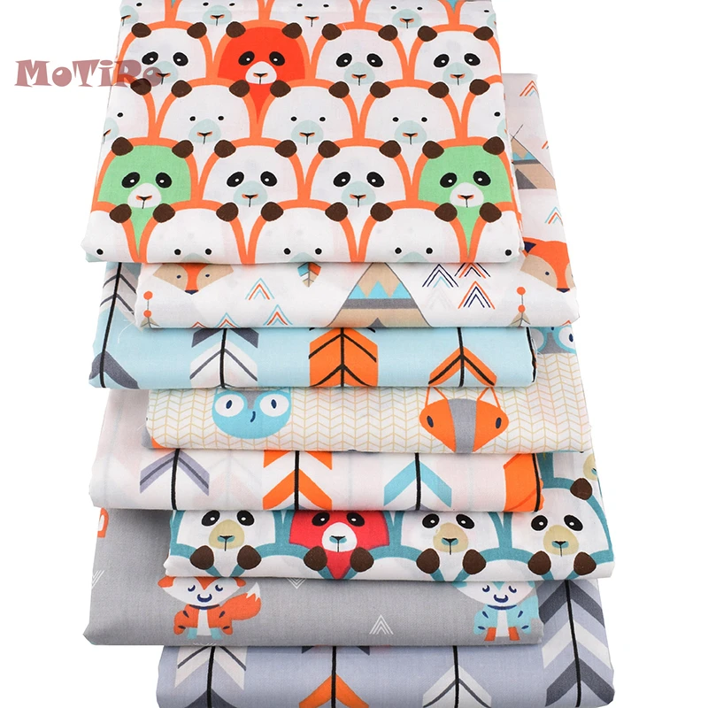 MoTiRo полуметровая ткань набивная саржевая хлопковая мультяшный рисунок Панда и