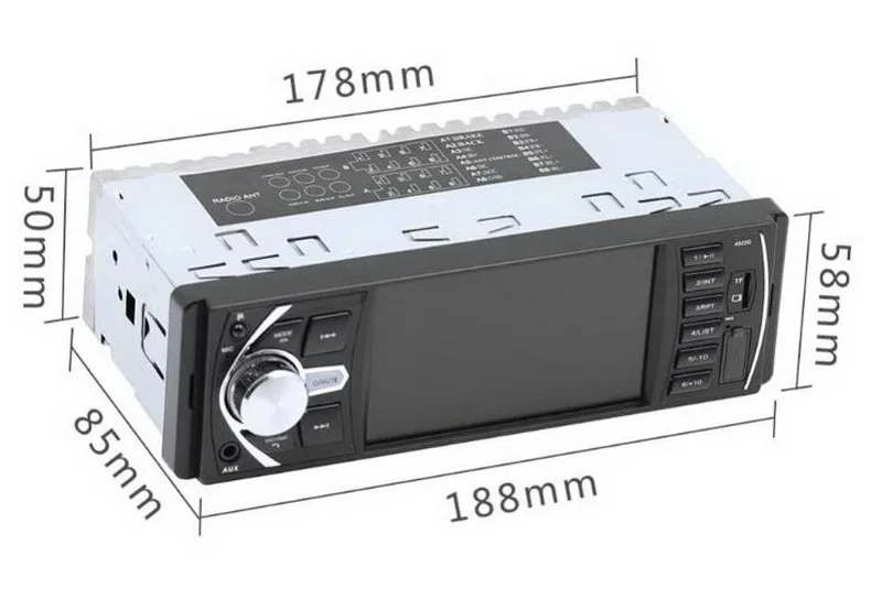 Automagnitol 4,1 ''FM 12V зеркальная Ссылка для телефона Android стерео аудио Bluetooth TF/USB/AUX In DVR/камера вход автомобильное радио
