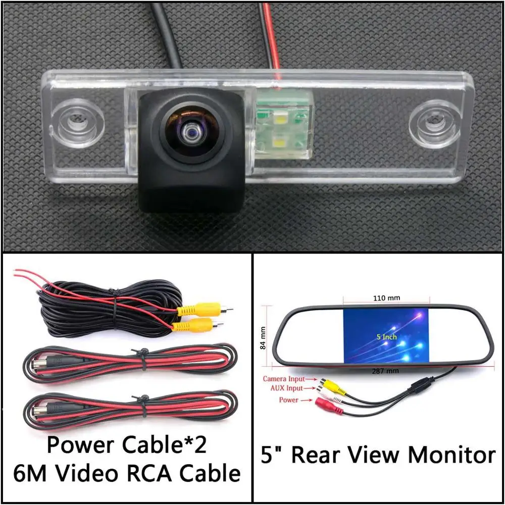 Cam N 5 inch Mirror 175 градусов HD резервная копия камеры заднего вида Камера для Защитные чехлы для сидений, сшитые специально для toyota corolla verso Spacio E121 4runner Previa Estima Tarago секвойи платины - Название цвета: Cam N 5 inch Mirror