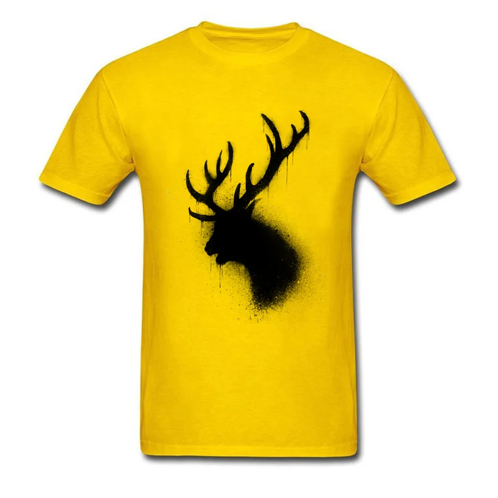 Мужская футболка из натурального хлопка с принтом оленя|t shirt men|tee shirtdesigner tshirt |