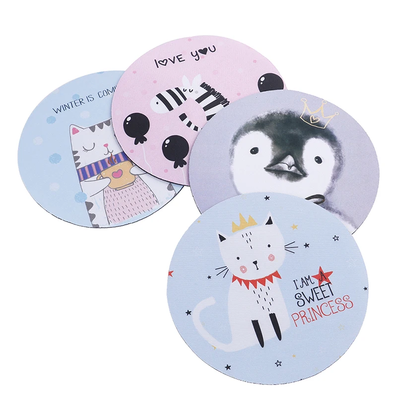 1 шт. резиновый круглый коврик для мыши нескользящий|Коврики мышей| |