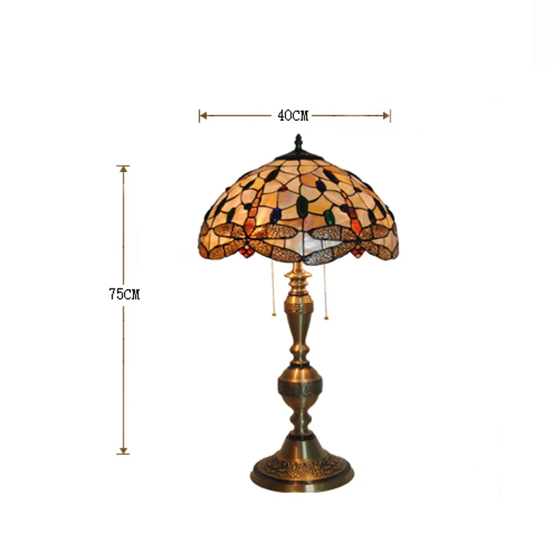 Новый Средиземноморский стиль Тиффани Стрекоза витражная стеклянная настольная