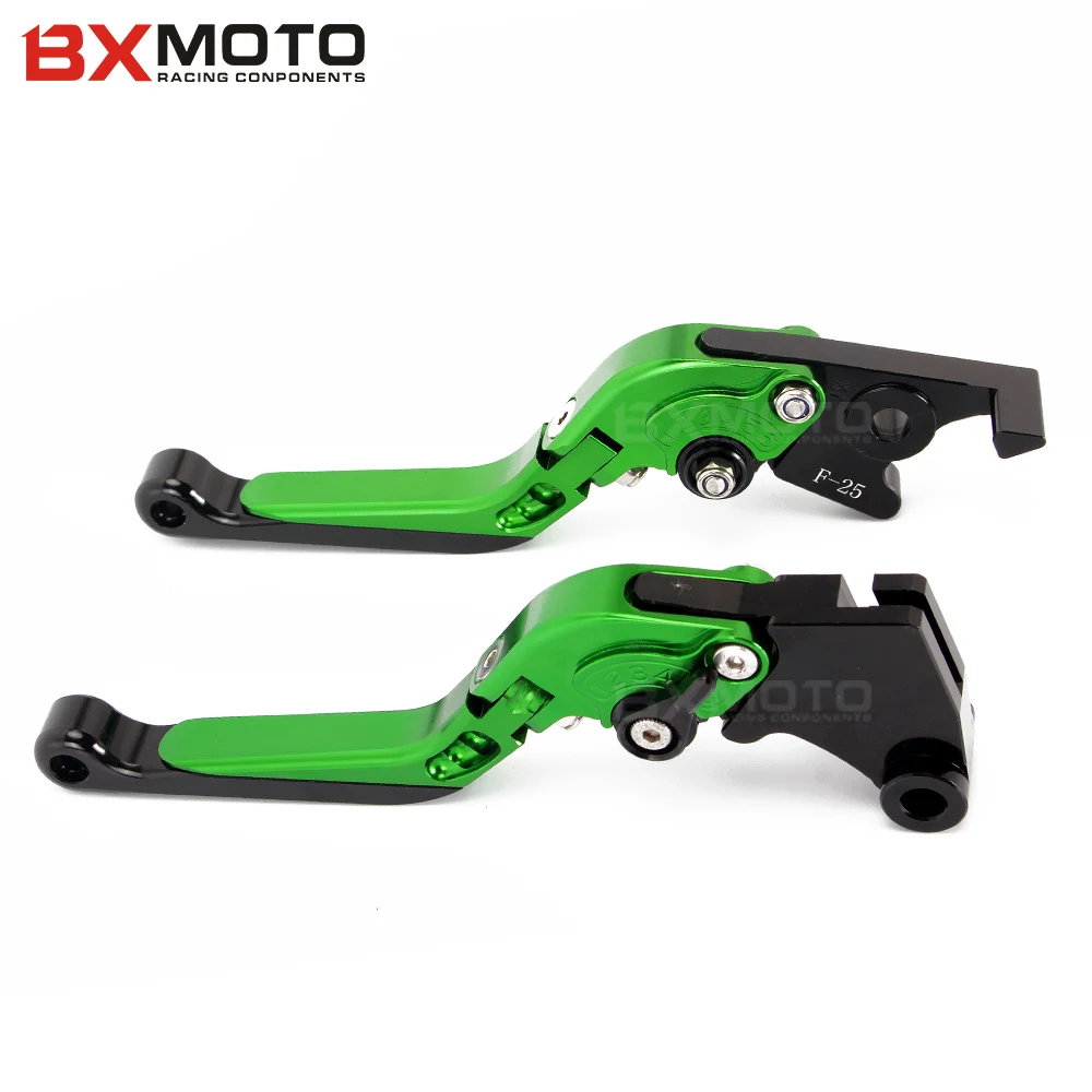 Зеленый мотоцикл Регулируемый Складной Выдвижная сцепные рычаги для Kawasaki Ninja 300 R