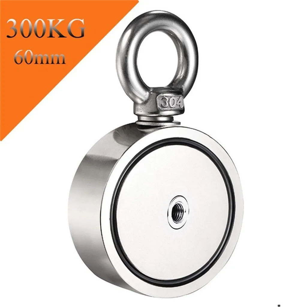Двухсторонний Неодимовый металломагнитный детектор 200/300/500 кг набор для рыбалки +