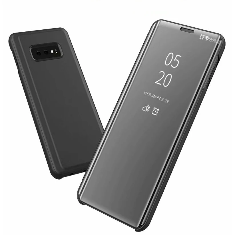 S10 Plus, умный зеркальный чехол для Samsung Galaxy S10e, кожаный флип-чехол с подставкой для Samsung Galaxy S10 5G S10+ чехол, Funda