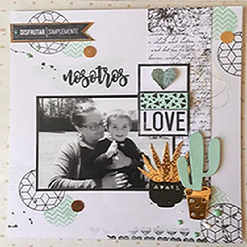 Некоторые кактусы металлические штампы трафареты для рукоделия Скрапбукинг