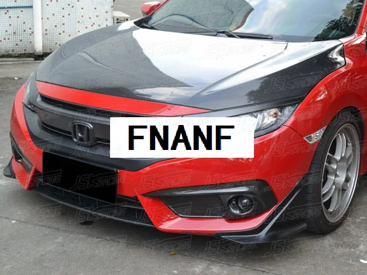Подходит для HONDA CIVIC X AR 2016 автомобильный передний бампер из углеродного волокна |