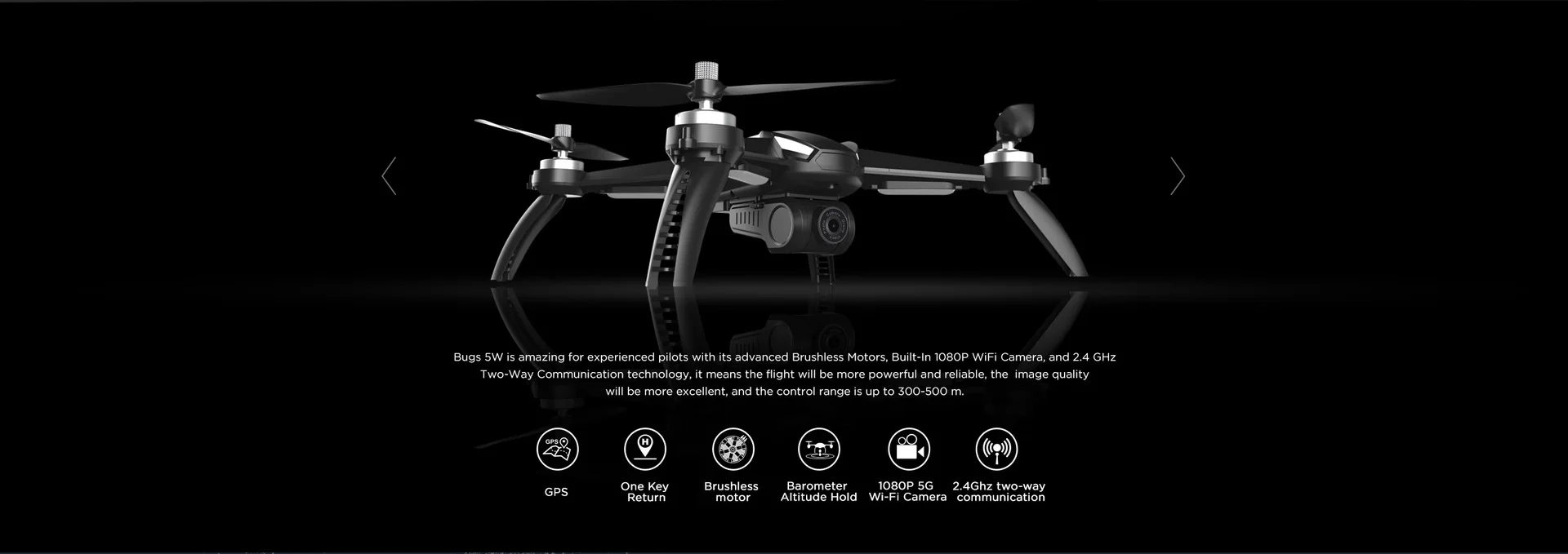 MJX Bugs 5 W(B5W) Wi-Fi FPV 1080 P камера/Waypoints/Point of Interest/удержание высоты/один ключ следуют за радиоуправляемым дроном 3 батареи