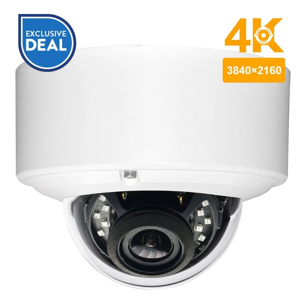 Anpviz 8MP сетевая мини купольная PoE IP камера безопасности H.265 Высокое разрешение CCTV
