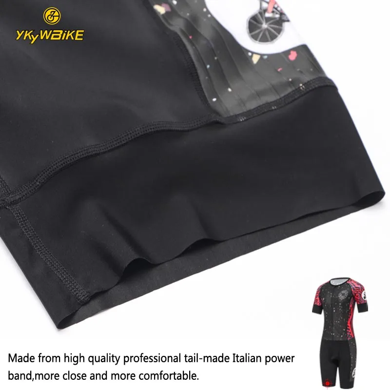 YKYWBIKE 2019 Женская одежда для велоспорта Pro Team триатлон костюм Skinsuit короткий рукав MTB