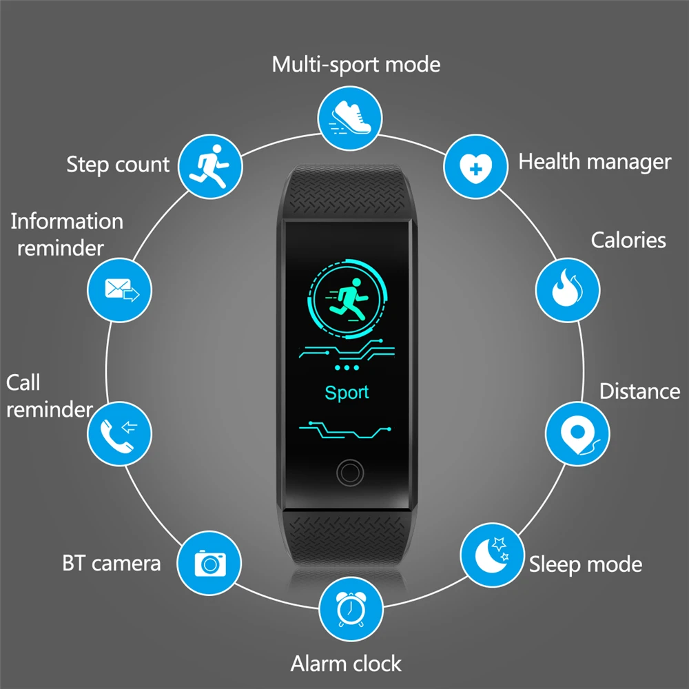 OGEDA новинка 2019 смарт-часы с Bluetooth LED для женщин и мужчин браслет ios Android телефонные