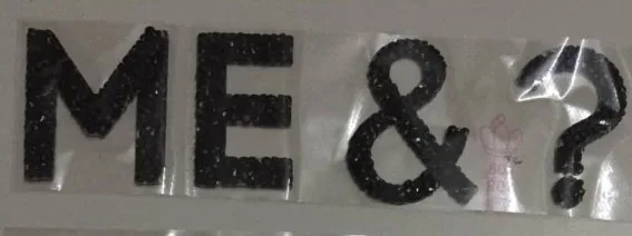 50 шт./лот наклейка с буквами железо на кристалле переводная конструкция