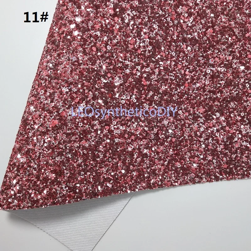 Colorful Chunky Glitter Leather Fabric For DIY Sewing Synthetic leather P239 | Дом и сад
