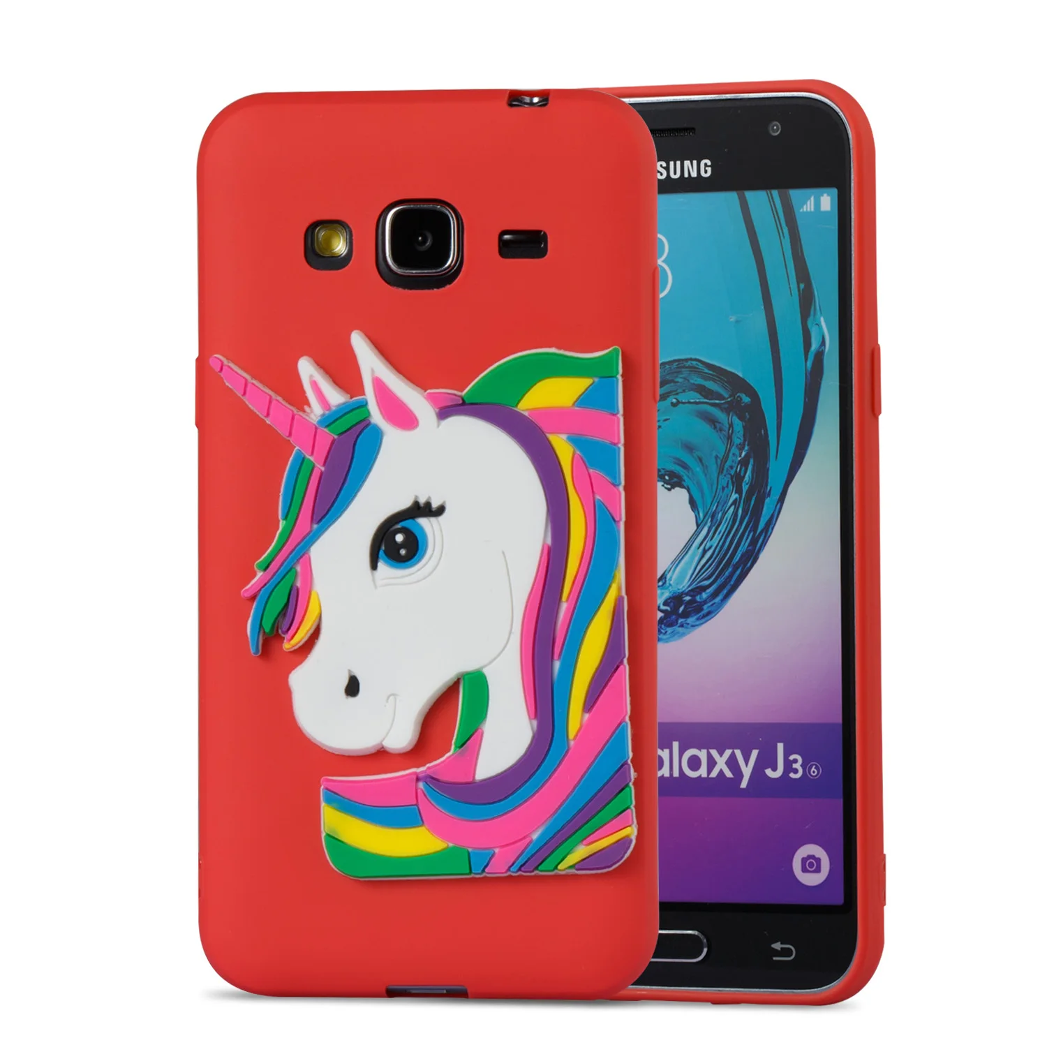 Dulcii fundas for Samsung Galaxy J7 (2016)/J710 Lovely 3D Unicorn Soft TPU Cover J3 (2016)/J3 phone coque |