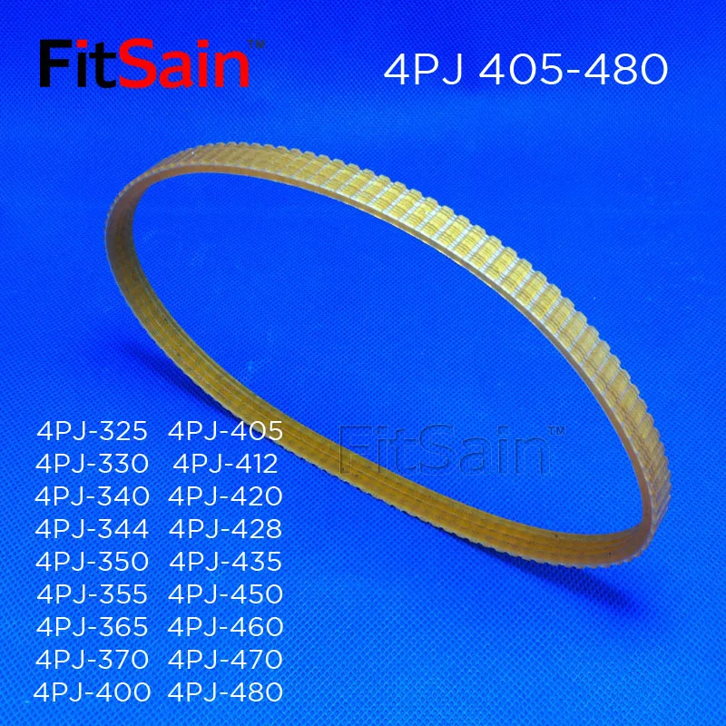 

FitSain-V-ribbed belt Woodworking planer width 10mm Multi wedge PJ Belt pulley 4 slots 4PJ-405/412/420/428/435/450/460/470/480
