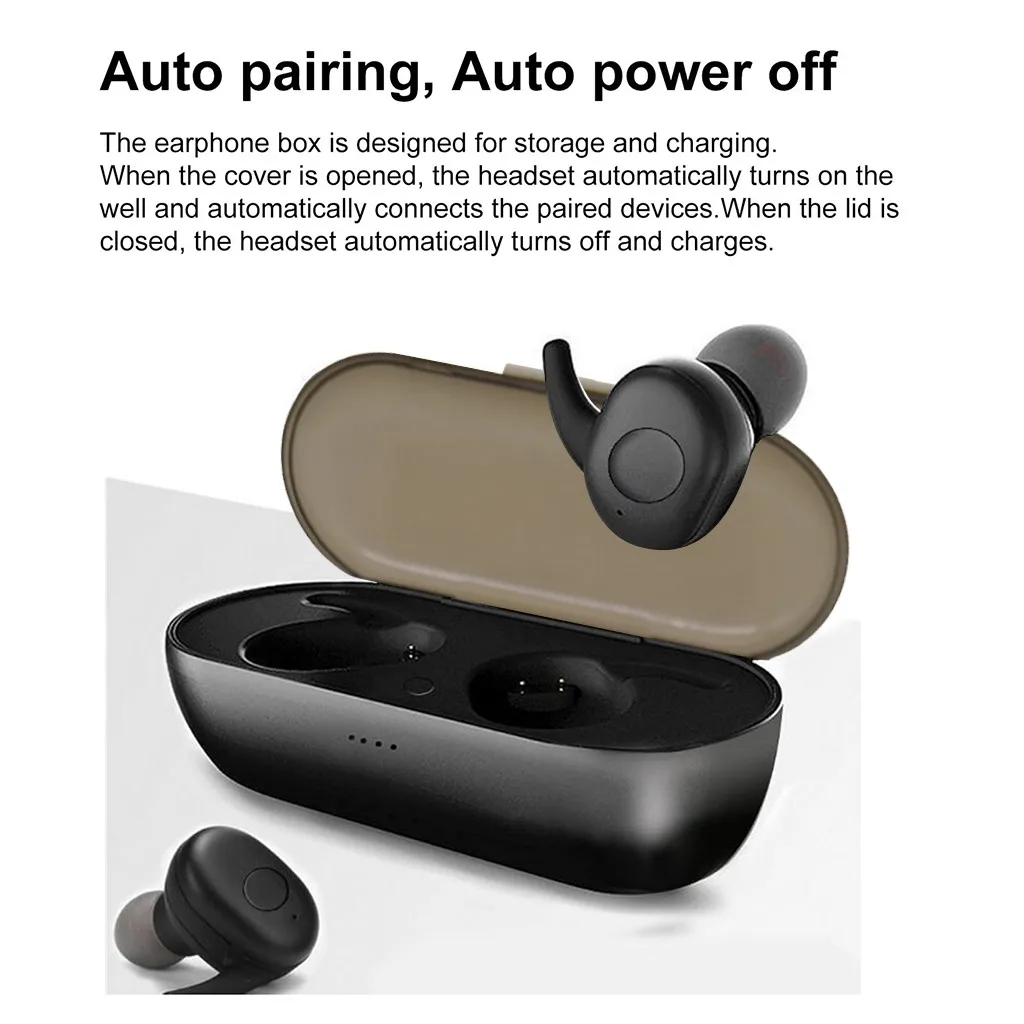 Tws Беспроводные Bluetooth 5,0 беспроводные бинауральные наушники с зарядной коробкой стерео наушники для автомобиля