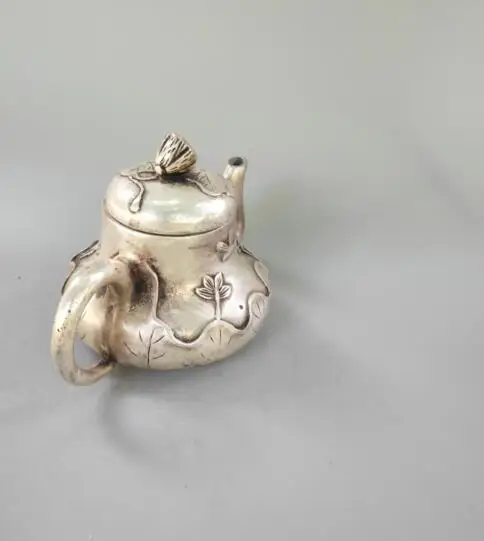 Китайский Изысканный белый медный чайник с лотосом | Дом и сад