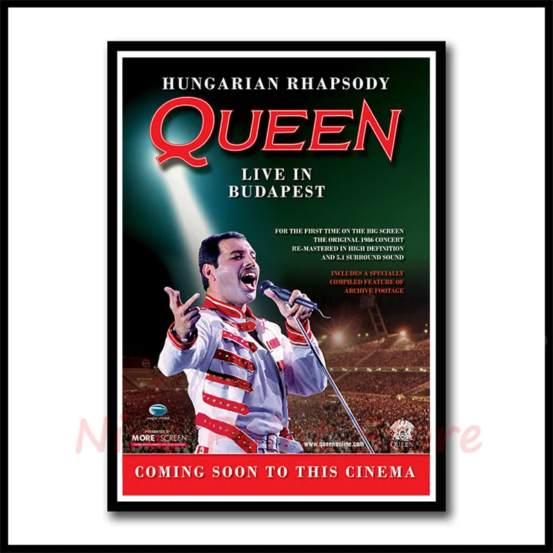 Queen Rock Music постер с покрытием, бумажные постеры для бара кафе, домашний Декор, живопись, наклейка на стену, без рамки - Цвет: Шоколад