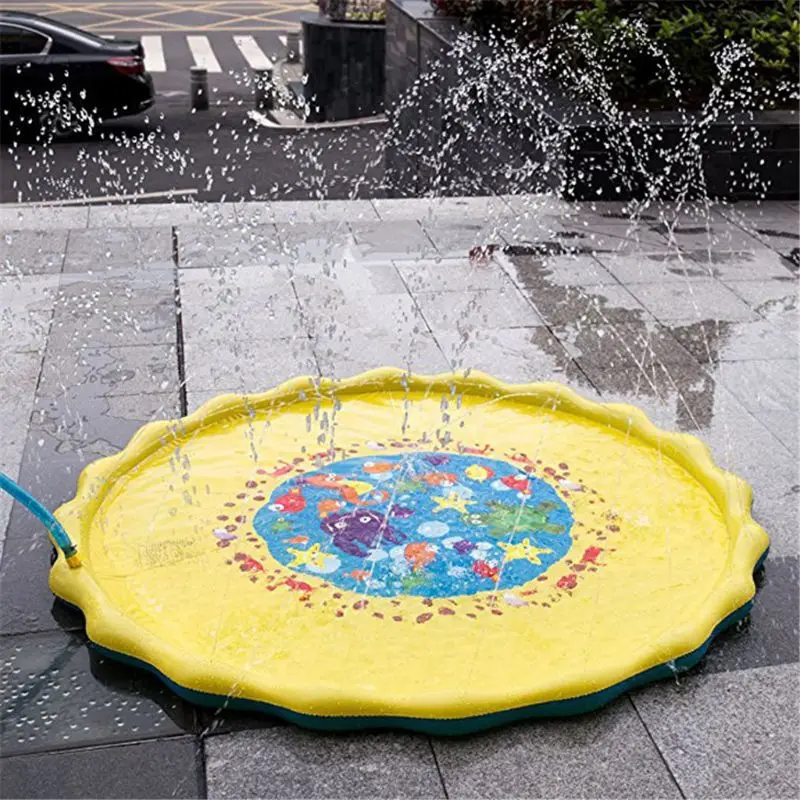 Sprinkle& Splash Play Mat Toy For Outdoor Swimming Beach Lawn Inflatable Sprinkler Pad Baby Children Kids