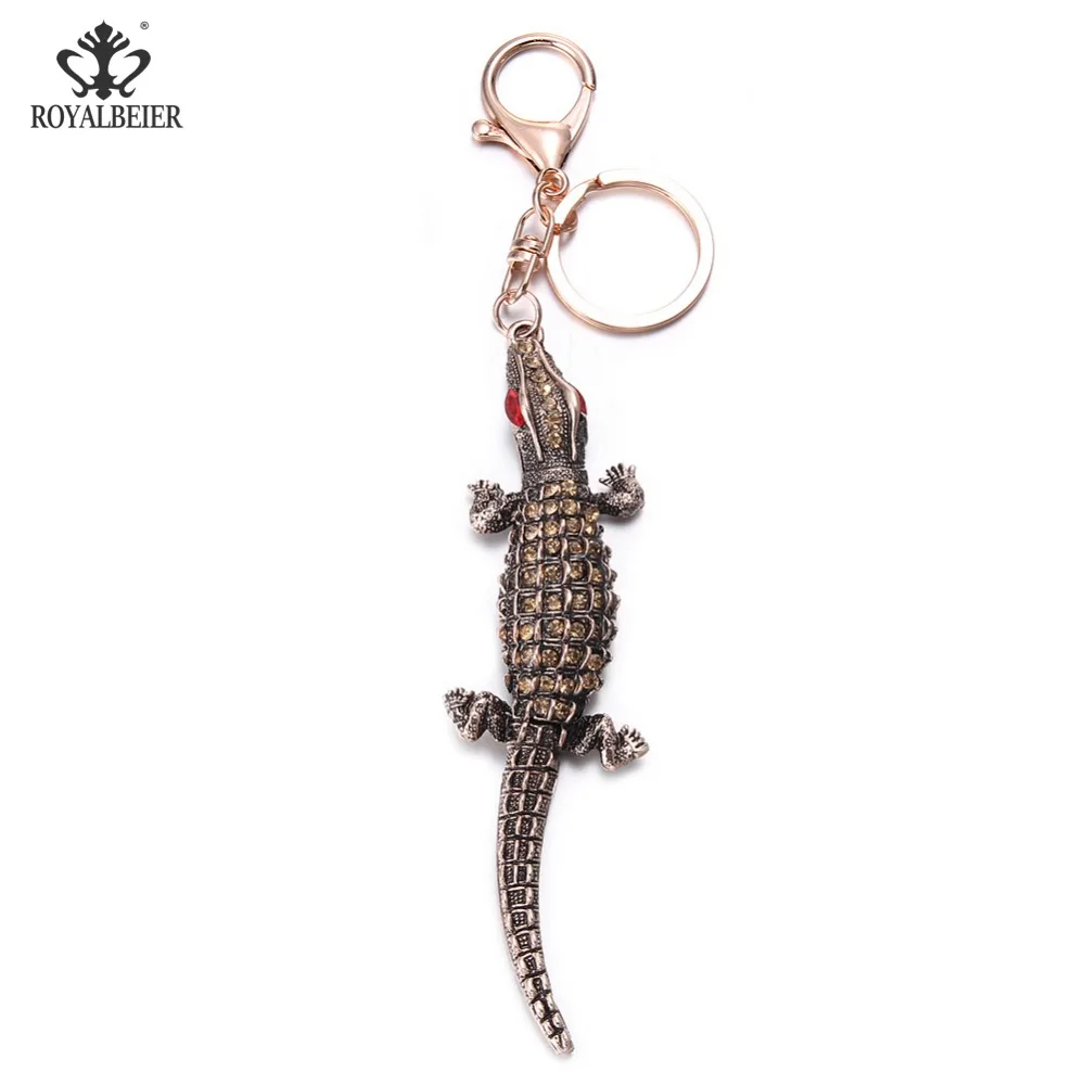 

RoyalBeier 1pc Owl Keychain Animal Holder With Rhinestone Lady Key Ring Alloy Bag Pendant Charm Jewelry Keychain