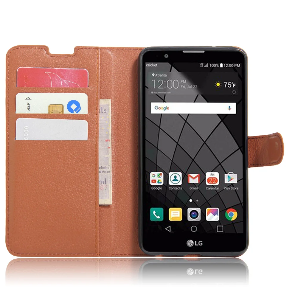 Модный кожаный чехол кошелек с личи для LG Stylus 2 Stylo F720 LS775 защитный флип телефона
