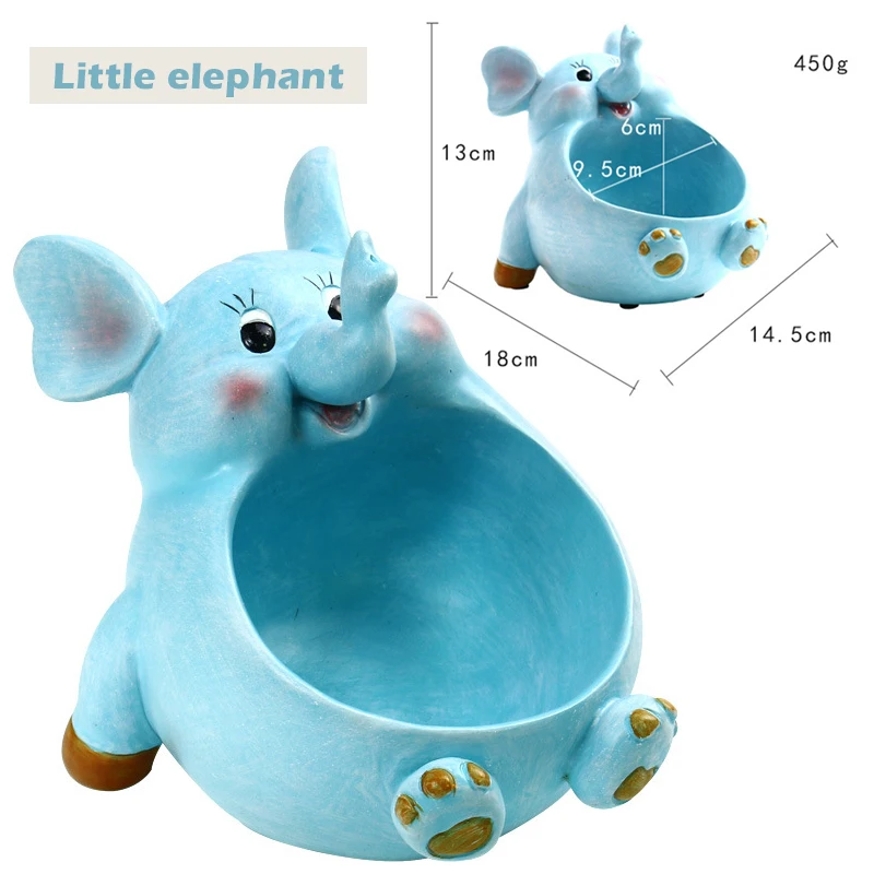 Little elephant Мультфильм милые животные цветочный горшок сельский дом декор смолы творческие ремесла плантаторы домашний офис сад Тоторо суккулент горшок - Цвет: Little elephant