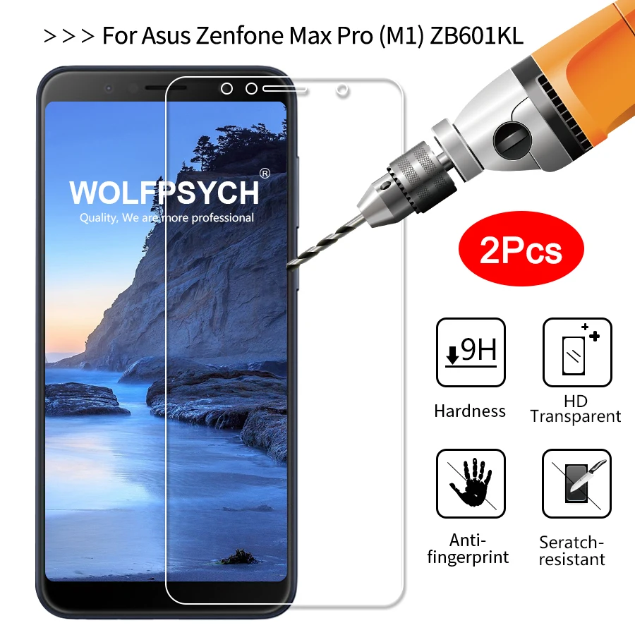 WOLFPSYCH 2 шт./лот не полное покрытие закаленное стекло для Asus Zenfone Max Pro (M1) ZB601KL 9 H 2.5D