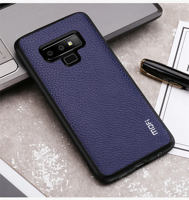 Note 9 чехол Mofi для samsung Galaxy Note 9 чехол из искусственной кожи жесткий черный красный синий коричневый бизнес для samsung Note 9 чехол