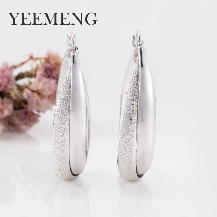 Женские серьги кольца YEEMENG круглой формы в ретро стиле украшения для