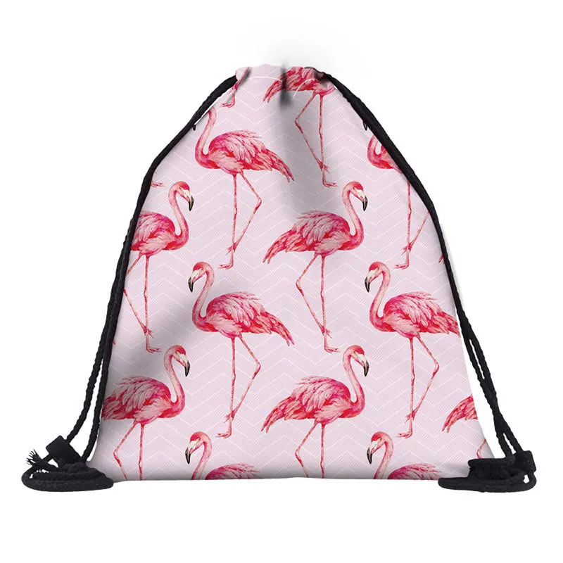 

New High Quality Polyester Drawstring Bag String Sack Beach Women Men Travel Storage Package Teenagers Backpack Solid Color