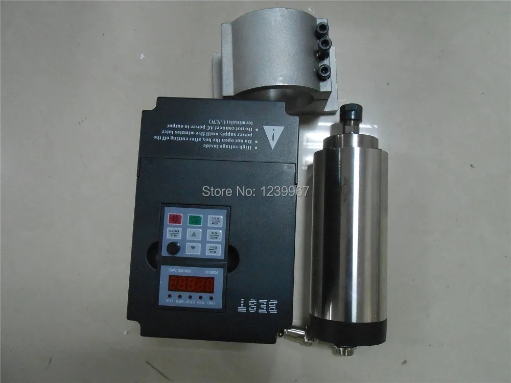 

2.2KW 220v Air cooled Spindle Motor Kit ER16 80mm Spindle Motor GDZ80-2.2F+ 2.2KW Inverter VFD+ Mounting Bracket for CNC Router
