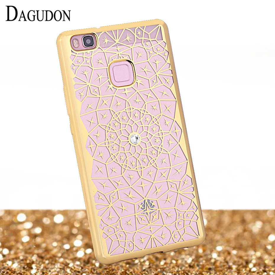 DAGUDON Bling чехол для Huawei P9 lite 2016 роскошный позолоченный Мягкий Силиконовый ТПУ